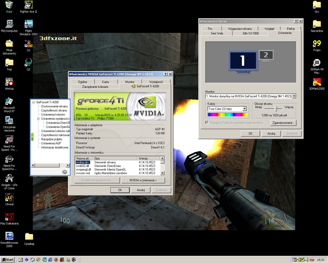 NVIDIA Omega Drivers sterowniki Windows 98 Me XP 2K