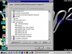 Usuwanie starych / ukrytych urządzeń w systemie Windows 98 SE