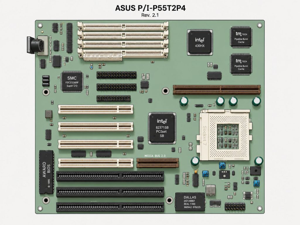ASUS P/I-P55T2P4 schemat ideowy