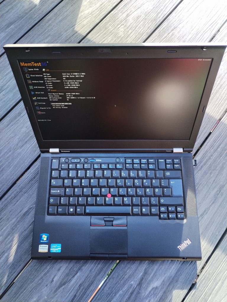 Memtest86+ na T420i